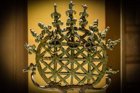 Ankara, Turkey - February 12 2021: Popular Hittite symbol "sun disk"のeditorial素材