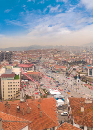 Ankara, Turkey - March 21 2021: Aerial view of Kecioren Districtのeditorial素材