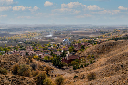 Ucari village among hills, Kahraman Kazan, Ankara, Turkey.