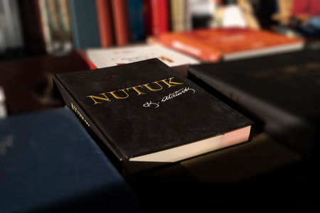 Ankara, Turkey - November 21 2021: Nutuk book in flea market. (Speech was a speech delivered by Mustafa Kemal Ataturk)のeditorial素材