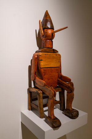 Baku, Azerbaijan - January 05 2022: Wooden doll like Pinocchioのeditorial素材