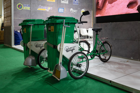 Ankara, Turkey - March 31: Tricycle garbage collectorのeditorial素材