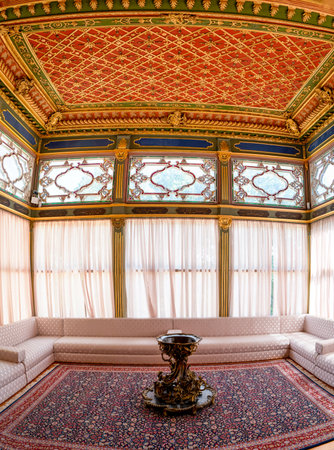 Istanbul, Turkey - June 18 2022: Interior view of Topkapi Palaceのeditorial素材