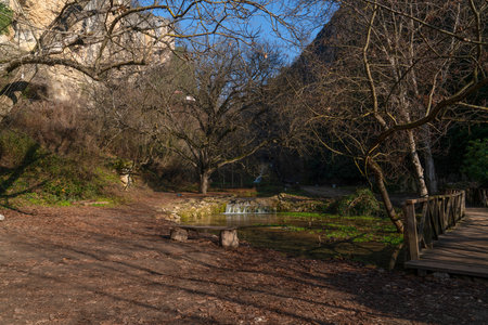 Tokatli canyon with streem or creek. Safranbolu, Karabuk, Turkeyの写真素材