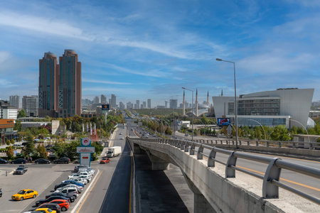 Ankara, Turkey - September 17, 2022: Panoramic view of Ankara with skyscrapersのeditorial素材