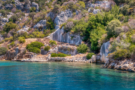 Kekova Island and Sunken City, Demre, Turkeyの写真素材