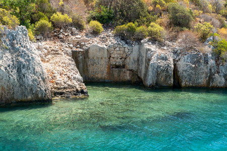 Kekova Island and Sunken City, Demre, Turkeyの写真素材