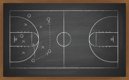 basketball court on boardのイラスト素材