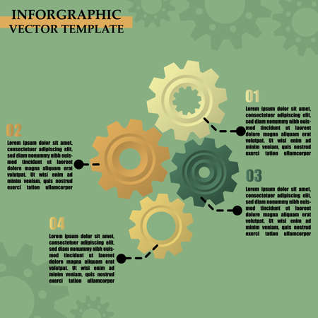 Infographic design template and business concept with four options, parts, steps or processes. Can be used for work flow layout, diagram, number options, web design.のイラスト素材