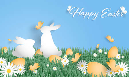 Happy Easter greeting card designのイラスト素材
