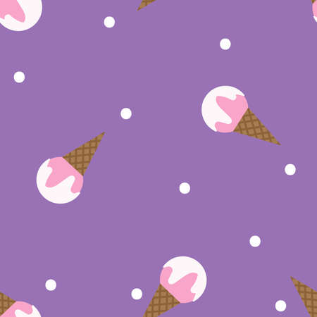 Colorful ice cream seamless pattern.のイラスト素材