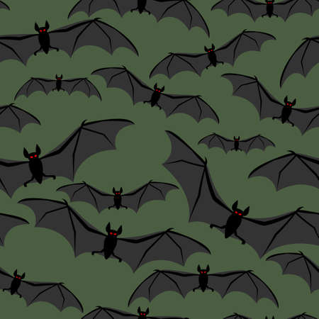 Halloween seamless pattern with scary bats.のイラスト素材