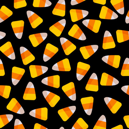Halloween seamless pattern with Halloween Candy corn.