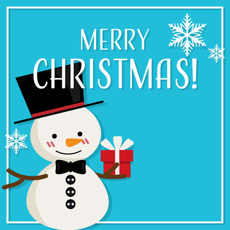 Christmas holiday season background with Snowman. Design for Xmas and New year holidays.のイラスト素材