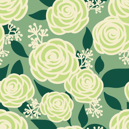 Floral seamless pattern with cute flowers. Vector illustration.のイラスト素材