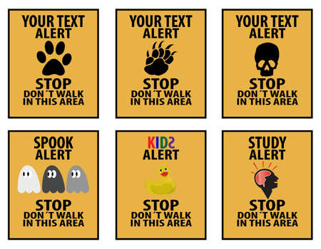 Set of Vector alert signs, put your own text on themのイラスト素材