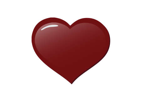 Illustration of red heart with highlights.のイラスト素材