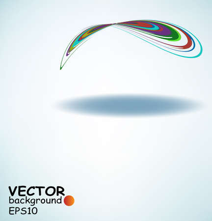 Colorful curves forming abstract patterns, vector with copy-spaceのイラスト素材