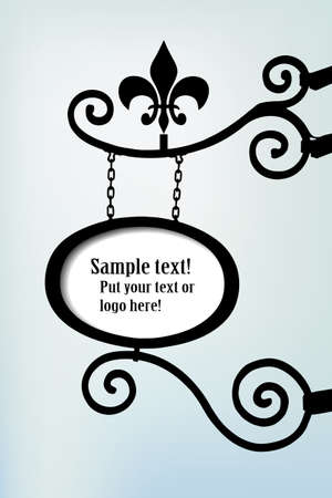 Antique advertising sign for your message, eps10 vectorのイラスト素材