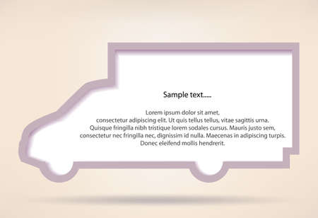 Lorry illustration with copy spaceのイラスト素材