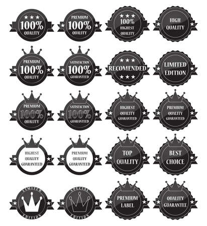 Collection of premium quality labels, eps10 vectorのイラスト素材
