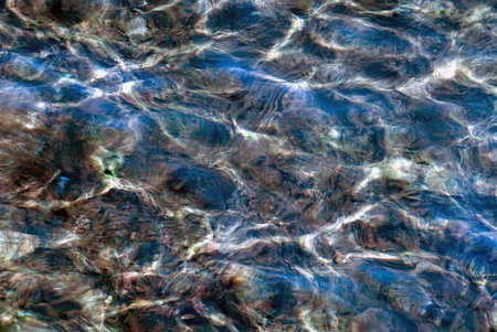 Abstract picture of light reflected in water