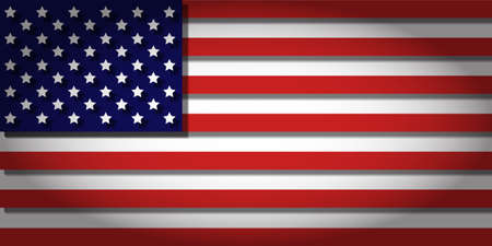 The Stars and Stripes with 3D depth and vignettingのイラスト素材