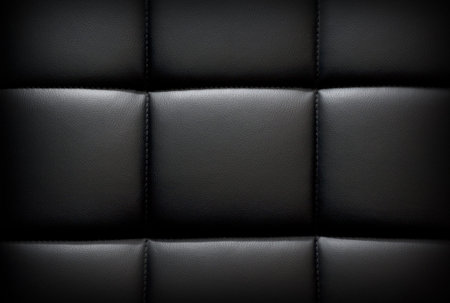Black dark leather background, texture with vignette