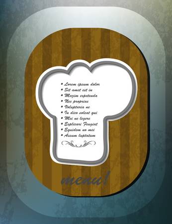Chefs hat and cutting board with copy space for your textのイラスト素材