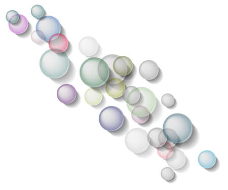 Abstract background with transparent colorful circlesのイラスト素材