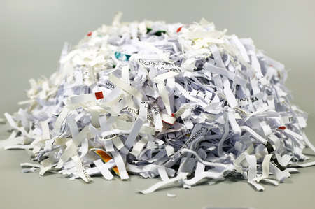 Pile of confidential shredded documents の写真素材