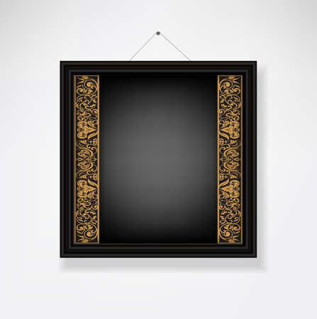 Classic empty picture frame with copy-spaceのイラスト素材