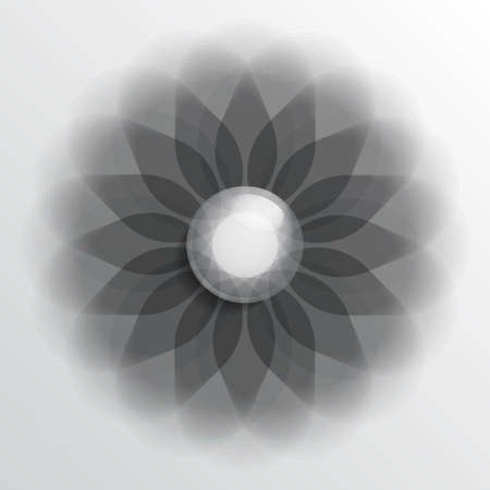 Abstract floral illustration, design elementのイラスト素材