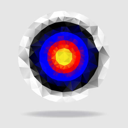 Target consisted of triangles, polygonalのイラスト素材