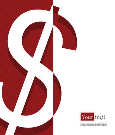 Card with dollar sign with depthのイラスト素材