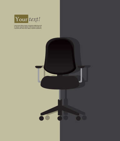 Background with black office chair and shadowのイラスト素材