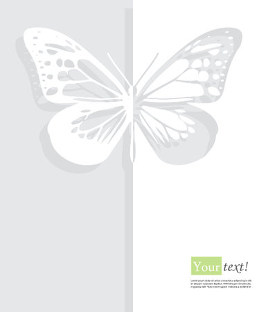 Card with butterfly with depthのイラスト素材