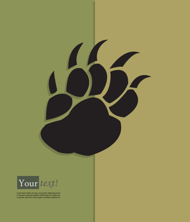 Card with paw mark with depthのイラスト素材