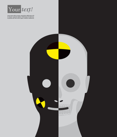Card with Crash test dummy with depthのイラスト素材