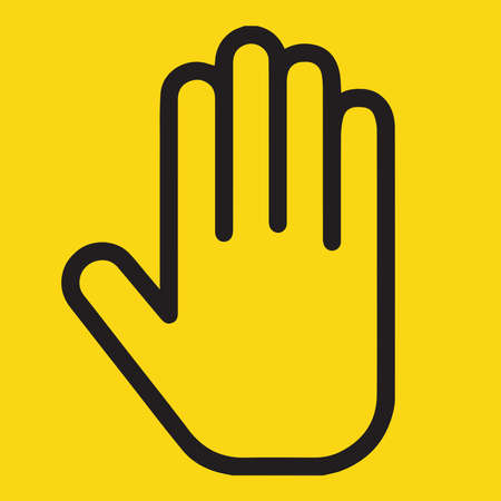Stop, yellow warning sign, vector fileのイラスト素材