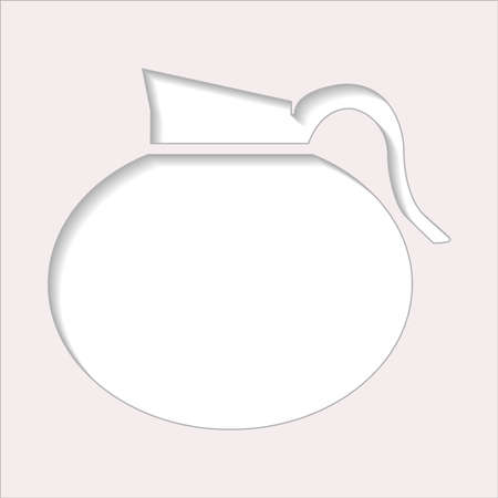 Put your text in the coffee pot, vector with depthのイラスト素材