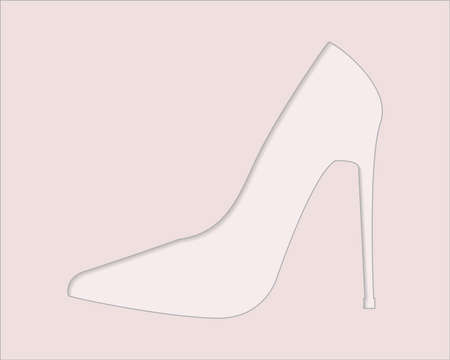 Stylish classic womens shoe, vector with copy-spaceのイラスト素材