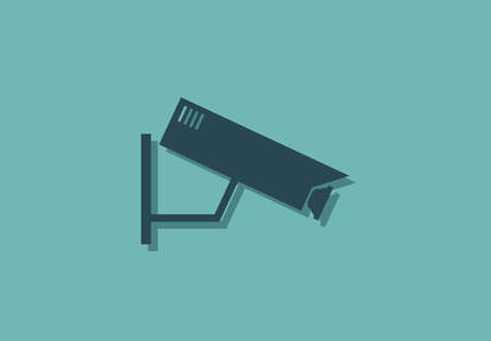 Security Camera symbol on greenのイラスト素材