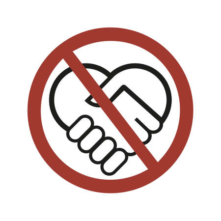 No handshake  sign, vector illustration symbolのイラスト素材