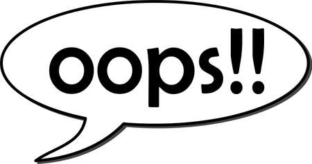oops in speech bubble, vector illustration symbolのイラスト素材