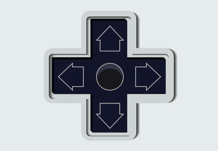 Control box button for video games, symbol for choice, vector illustrationのイラスト素材