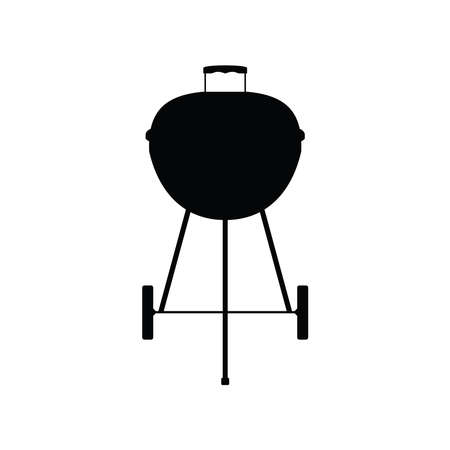 Charcoal grill kettle barbecue icon, simple vector illustration symbolのイラスト素材