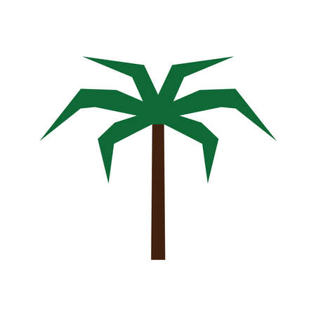 Palm tree, simple flat vector illustration designのイラスト素材