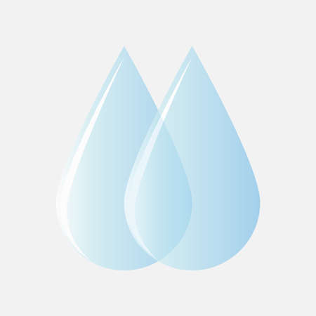 Water drops, simple transparent vector illustration designのイラスト素材