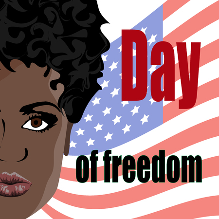 international day of the abolition of slavery in the United States, the day of freedom of slaves, vector illustration.のイラスト素材